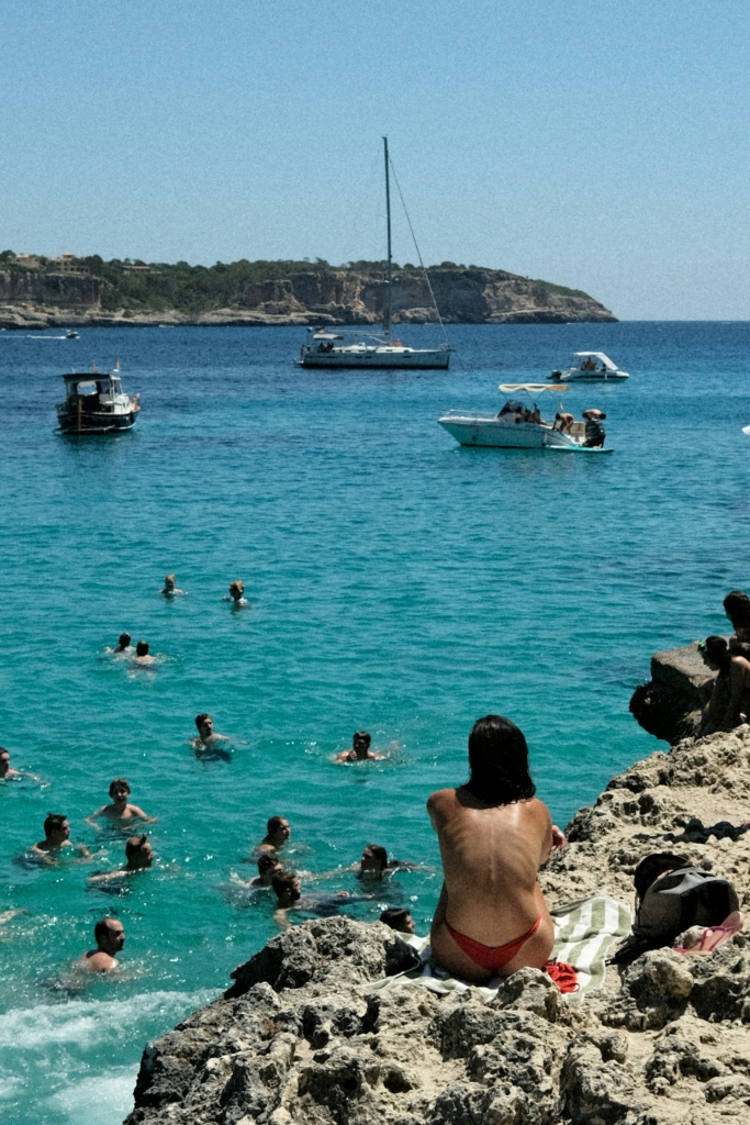 Swimmers and boats Mallorca