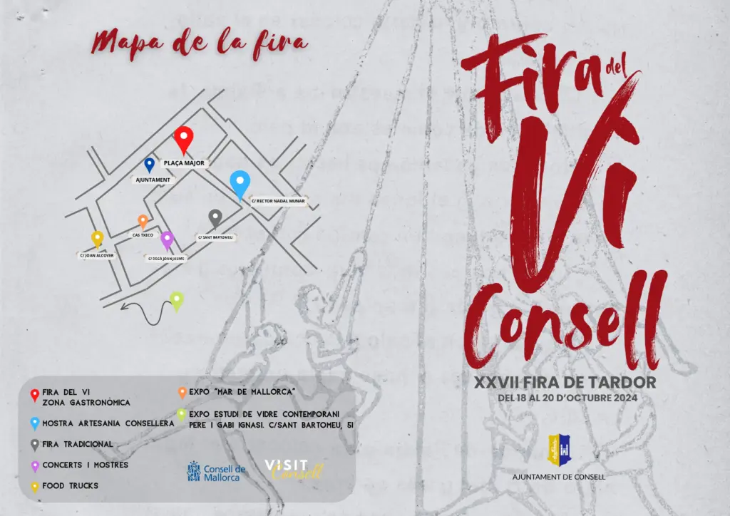 Directions and program of the wine and gourmet fair in Consell 2024