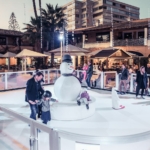 Weihnachtsmarkt in Puerto Portals mit Schlittschuhbahn