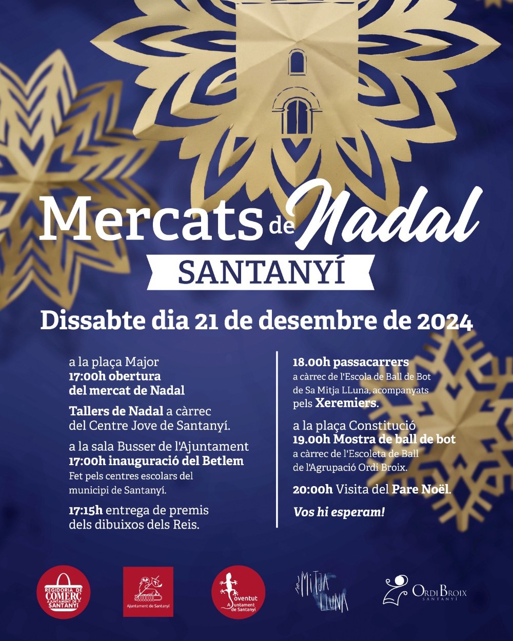 Mercadet de Nadal en Santanyí: magia navideña a partir de las 17 horas