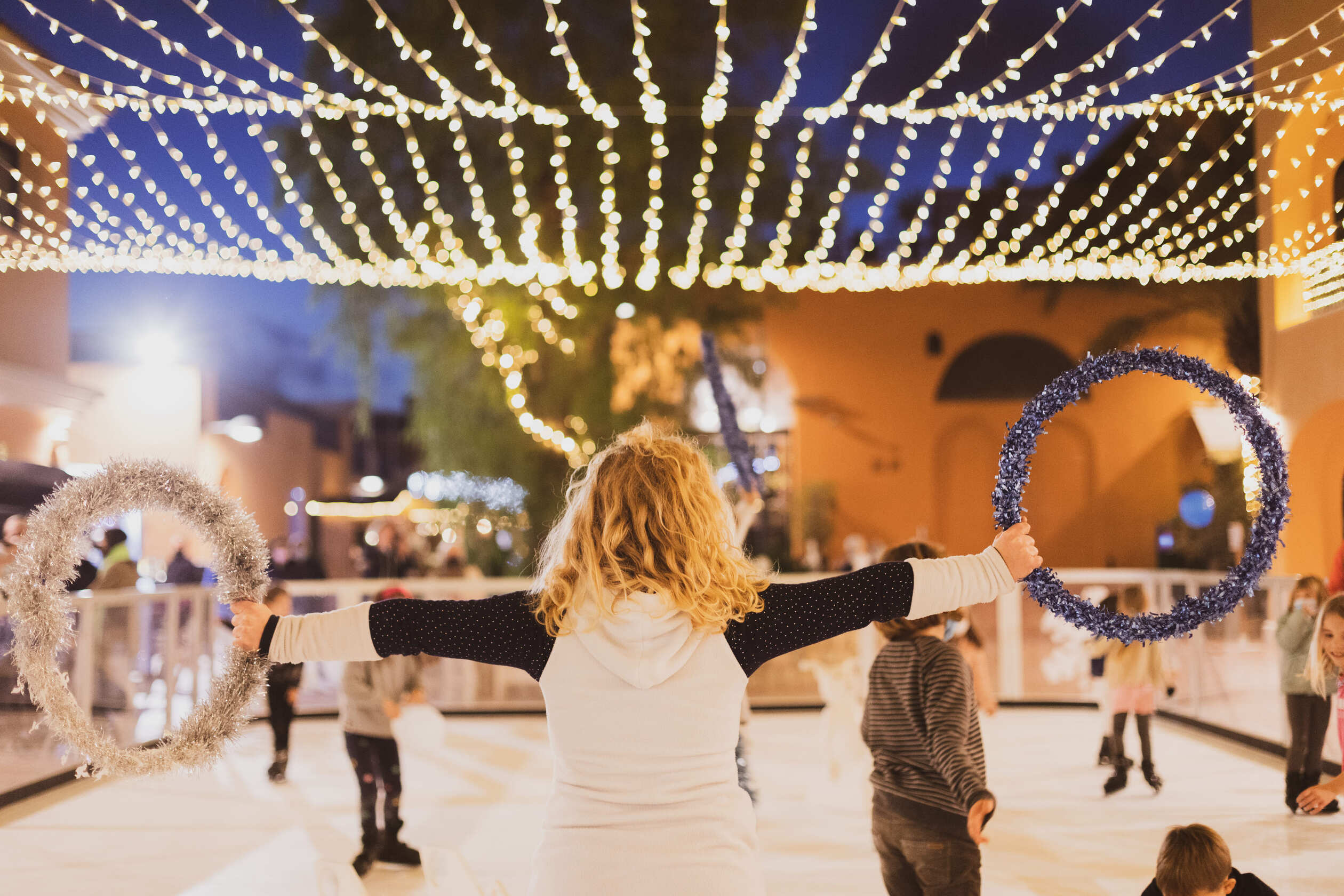 Puerto Portals - Opening ceremony Christmas market on Mallorca with ice rink