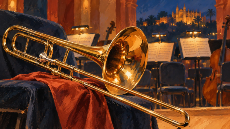 Illustration einer Posaune als Symbolbild für das Sinfónica-Konzert.
